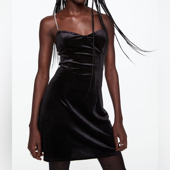 H&M velour dress - Picture 1 of 4